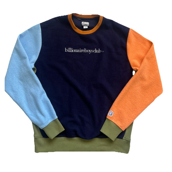 Billionaire Boys Club Crewneck Sweatshirt Men L Oversized Color-Block Streetwear - Picture 11 of 12